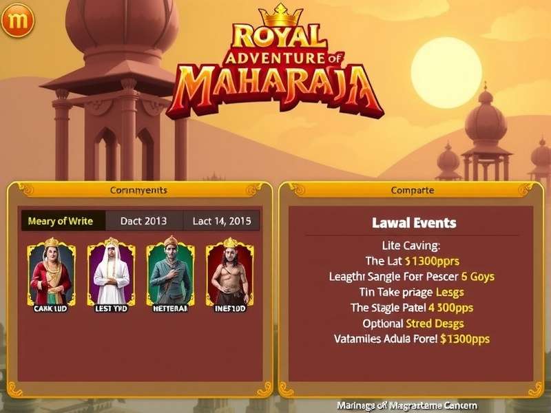 Royal Adventure Of Maharaja Game Characters